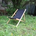 Folding wood chaise lounge black 116х58 - 2 - picture